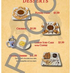 Los Bravos - New dessert menu