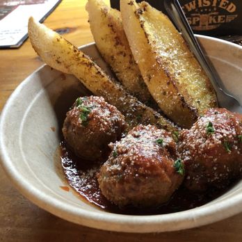 Twisted Spoke - Meatball Splash closeup (kind of). - Salad Near Me - Maggie Valley, North Carolina