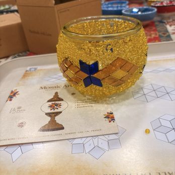 Mosaic Art Studio - Mosaic candle holder. - Art Classes Near Me - New York, New York Mosaic Art Studio - Mosaic candle holder. - Art Classes Near Me - New York, New York