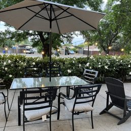 They have a rose bordered courtyard that the parents enjoyed while the teens made great use of the pool and hot tub until it closed. They have a rose bordered courtyard that the parents enjoyed while the teens made great use of the pool and hot tub until it closed.
