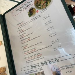 Noodle menu Noodle menu