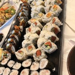 Yama Izakaya & sushi Legacy - All the happy hour rolls on a Sunday, such a great deal. $4 a roll.