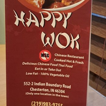 Happy Wok - Menu - Chinese Near Me - Chesterton, Indiana