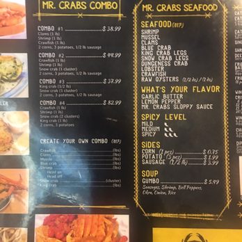 Mr Crabs - Menu - Seafood Near Me - Grand Prairie, Texas
