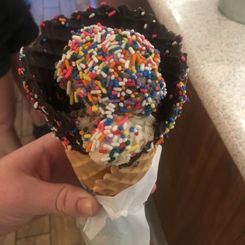 Ben & Jerry’s - Tonight Dough in a dipped waffle cone with Rainbow Sprinkles. - Ice Cream & Frozen Yogurt Near Me - Boston, Massachusetts Ben & Jerry’s - Tonight Dough in a dipped waffle cone with Rainbow Sprinkles. - Ice Cream & Frozen Yogurt Near Me - Boston, Massachusetts