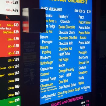 Cook Out - a menu on a large screen - Burgers Near Me - Nashville, Tennessee