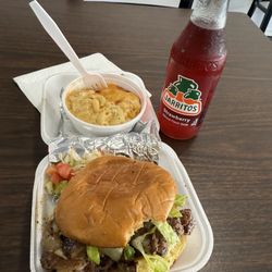 GRILLRILLA - O.G. Double Cheeseburger and homemade Mac and Cheese.