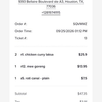 PappaRich - Total deception throughout this receipt - Malaysian Near Me - Houston, Texas PappaRich - Total deception throughout this receipt - Malaysian Near Me - Houston, Texas