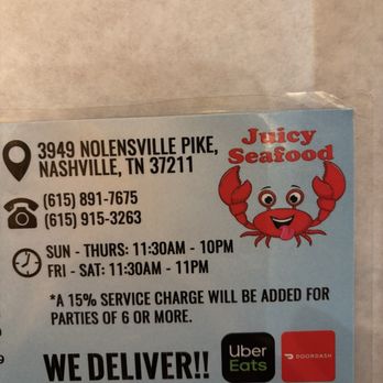 Juicy Seafood - Contact info - Seafood Near Me - Nashville, Tennessee