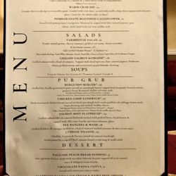 Tapestry Lounge - Menu Sept 2025
