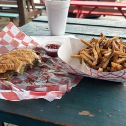 Hookers Grill - Single patty w/ cheese and GFs.