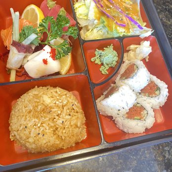 Wicked Sushi & Grill - Bento box with sashimi, spicy tuna, and fried rice - Sushi Bars Near Me - Buford, Georgia
