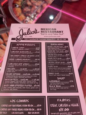 Menu photo 1 Julio's Too Scottsdale, AZ Menu photo 1 Julio's Too Scottsdale, AZ