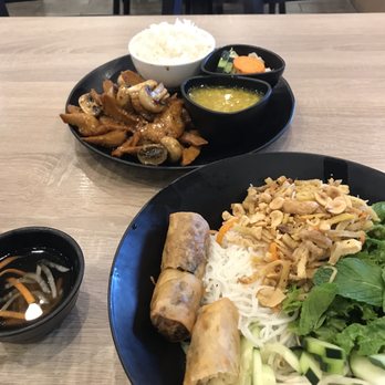 Happy Buddha Kitchen - 21. Lemongrass Chicken 17. Vermicelli with Shredded Pork Bn B - Vegetarian Near Me - Temple City, California Happy Buddha Kitchen - 21. Lemongrass Chicken 17. Vermicelli with Shredded Pork Bn B - Vegetarian Near Me - Temple City, California