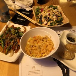 Sumo - Gyoza, fried rice, mixed veggies, salad