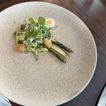 Fenchurch Restaurant - Asparagus Caesar salad - Modern European Near Me - London, XGL