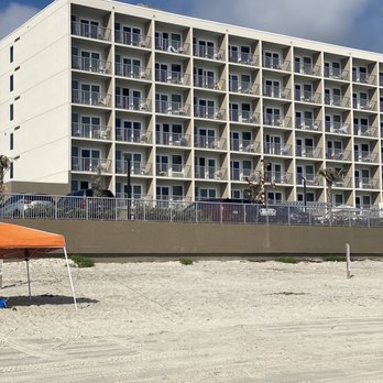 Home2 Suites by Hilton Ormond Beach Oceanfront - Looking at Hotel from beach - Hotels Near Me - Ormond Beach, Florida