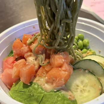 Komeya Cafe - Salmon Avocado Kale Noodle Bowl - Japanese Near Me - Markham, Ontario Komeya Cafe - Salmon Avocado Kale Noodle Bowl - Japanese Near Me - Markham, Ontario