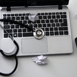 Computer with stethoscope