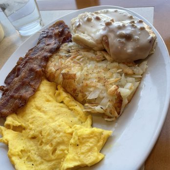 Egg N' Joe - Biscuits and Gravy with Bacon and Scrambled Eggs - American Near Me - Chandler, Arizona Egg N' Joe - Biscuits and Gravy with Bacon and Scrambled Eggs - American Near Me - Chandler, Arizona