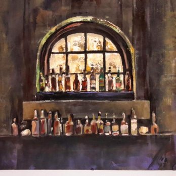 Maynards - Bar display at Maynard. Oil on board 12"x12" - Sandwiches Near Me - Tucson, Arizona Maynards - Bar display at Maynard. Oil on board 12"x12" - Sandwiches Near Me - Tucson, Arizona
