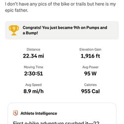 Phat Tire Bike Shop - Only including this to show what's possible with an E bike! Normally I only go about an hour or two at 7 mph avg.