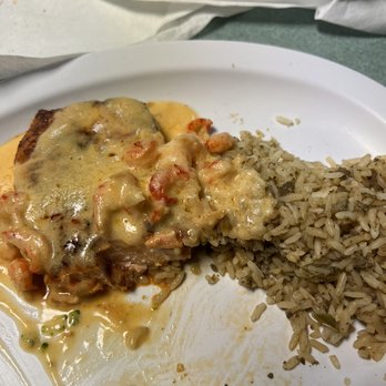 Cajun Town Cafe - Blackened Salmon with Dirty Rice - Cajun/Creole Near Me - Houston, Texas