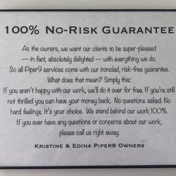 Piper 9 Salon - Rathdrum - Top notch service backed by a no-risk guarantee