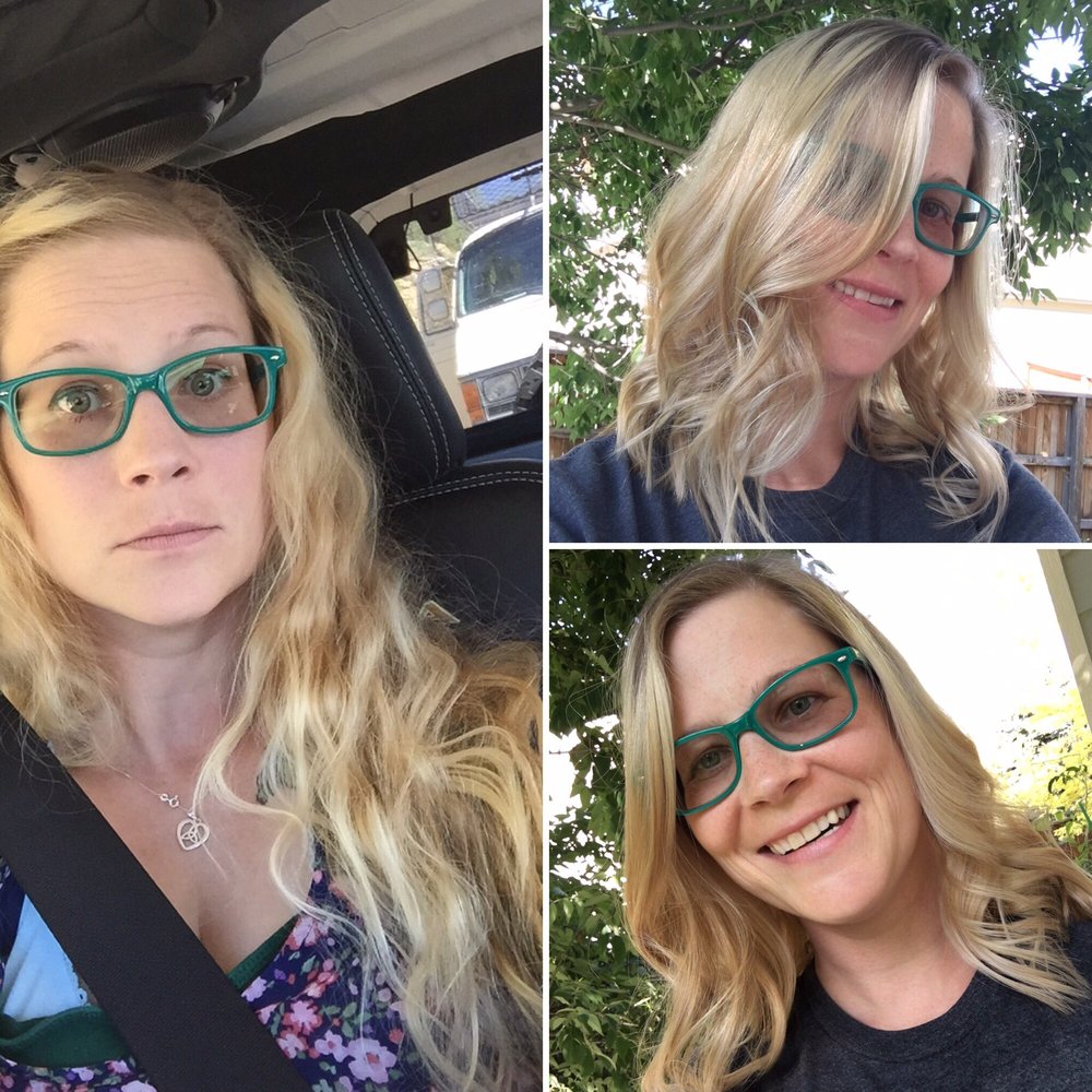 Studio Be Salon - Not the best pics but I had to do a before and after to see how much I cut off..I this sassy new do! - Hair Salons Near Me - Fort Collins, Colorado Studio Be Salon - Not the best pics but I had to do a before and after to see how much I cut off..I this sassy new do! - Hair Salons Near Me - Fort Collins, Colorado
