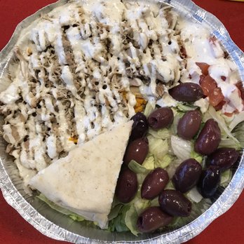 The Halal Guys - Regular chicken platter. I added olives for .50cents extra. No flavor. Maybe try the combo platter? - Middle Eastern Near Me - Union, New Jersey The Halal Guys - Regular chicken platter. I added olives for .50cents extra. No flavor. Maybe try the combo platter? - Middle Eastern Near Me - Union, New Jersey