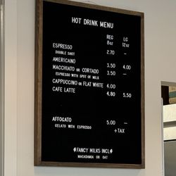 Chocolate & Company - Hot drink menu