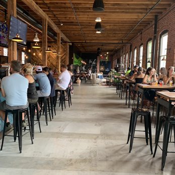 Third Place by Half Full Brewery - Bar ambiance on a Saturday afternoon - Breweries Near Me - Stamford, Connecticut