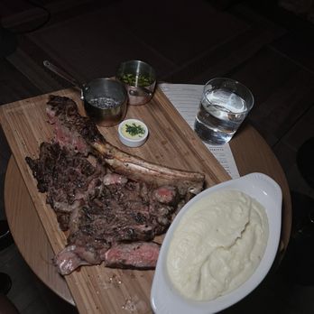 Astra Rooftop - Tomahawk Steak and mashed potatoes - American Near Me - Columbus, Ohio