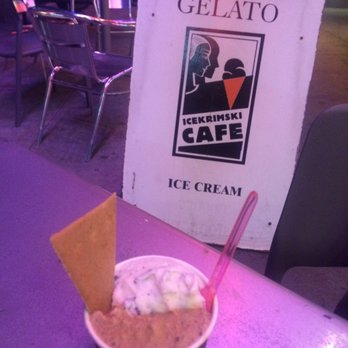 Icekrimski Cafe - Child sized cappuccino chip and stracciatella, $4. - Ice Cream & Frozen Yogurt Near Me - Davis, California