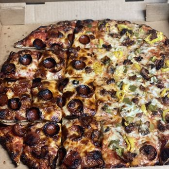 Rotolo's Pizza - Half pep half deluxe. - Pizza Near Me - Columbus, Ohio