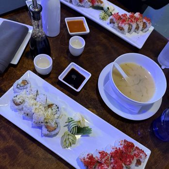 Pisces Sushi & Global Bistro - Salmon crunch, and spicy tuna miso soup - Sushi Bars Near Me - Dunedin, Florida Pisces Sushi & Global Bistro - Salmon crunch, and spicy tuna miso soup - Sushi Bars Near Me - Dunedin, Florida