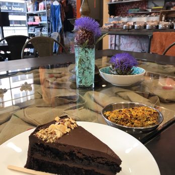 Pondicheri Bake Lab + Shop - Flourless chocolate olive oil cake and a Pondi Bar. - Bakeries Near Me - Houston, Texas Pondicheri Bake Lab + Shop - Flourless chocolate olive oil cake and a Pondi Bar. - Bakeries Near Me - Houston, Texas