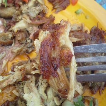 Tres Hermanas - Just look at that bite! Crispy moist porky deliciousness! - Mexican Near Me - Davis, California Tres Hermanas - Just look at that bite! Crispy moist porky deliciousness! - Mexican Near Me - Davis, California