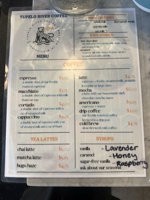 Menu photo 2 Tupelo River Coffee Tupelo, MS