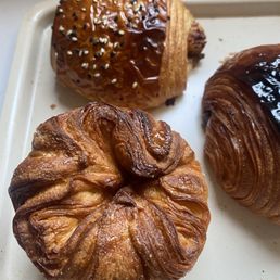Ham & Gruyère Croissant, Pain au chocolat & Kouign-Amann Ham & Gruyère Croissant, Pain au chocolat & Kouign-Amann