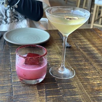 Terrene - Left: La Flor de Jamaica; Right: Tiny Sea Monster - Cocktail Bars Near Me - San Francisco, California Terrene - Left: La Flor de Jamaica; Right: Tiny Sea Monster - Cocktail Bars Near Me - San Francisco, California