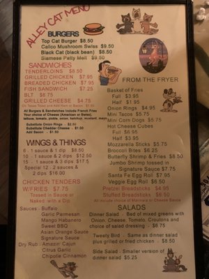 Menu photo 5 Alley Cat Lounge Indianapolis, IN