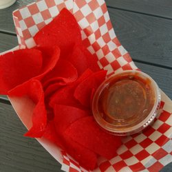 La Ha Tacos - Chips and salsa come with every order