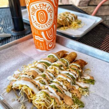 Roll Em Up Taquitos - Taquitos with LIT sauce - Mexican Near Me - Houston, Texas