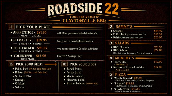 Menu photo 1 Claytonville BBQ Clayton, CA Menu photo 1 Claytonville BBQ Clayton, CA