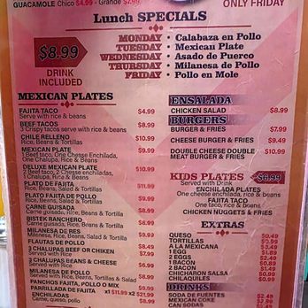 Mi Chula - Menu 1 - Mexican Near Me - Edinburg, Texas