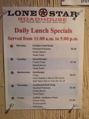 Menu photo 3 Lone Star Roadhouse Dallas, TX