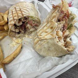 Frankie G’s - Grilled chicken bacon ranch wrap.