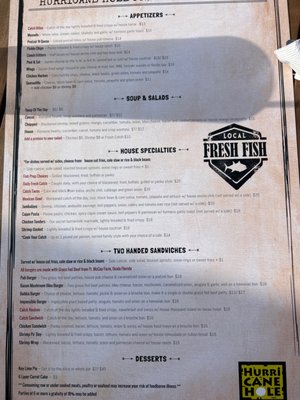 Menu photo 3 Hurricane Hole Key West, FL