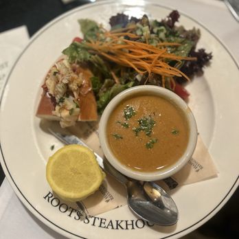 Roots Steakhouse - Closer view of the amazing lobster bisque. Well balanced with flavor and lobster meat. - Steakhouses Near Me - Summit, New Jersey